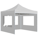 Vidaxl PartyTent sammenleggbar med vegger 3x3 m aluminium hvit