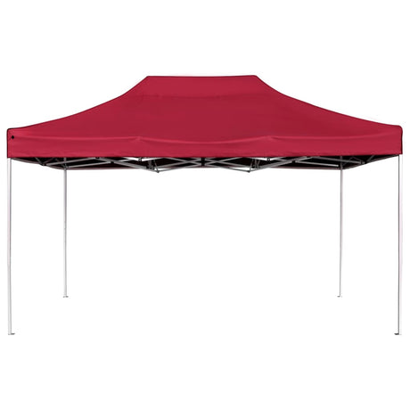 Vidaxl Partytent professionell faltbar 4,5 x 3 m Aluminiumweinrot