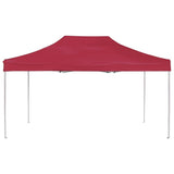 Vidaxl Partytent professionell faltbar 4,5 x 3 m Aluminiumweinrot