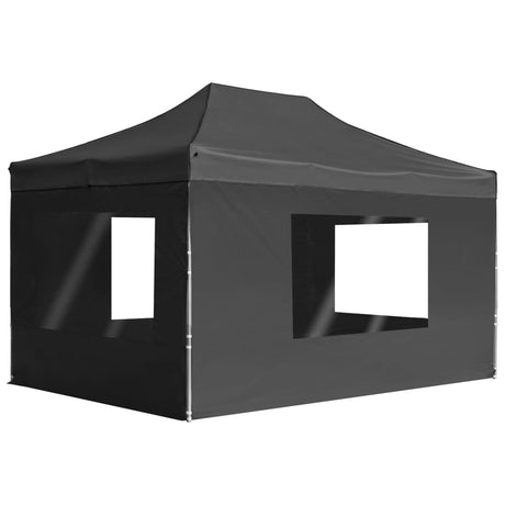 Vidaxl Partytent faltbar mit Wänden 4,5 x 3 m Aluminium -Anthrazit