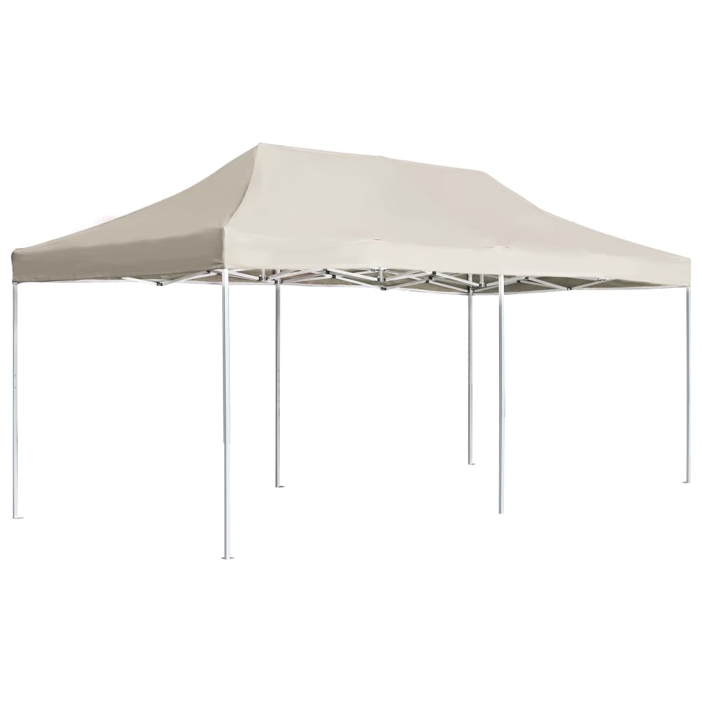 Vidaxl PartyTent Professionalmente pieghevole 6x3 m Crema di alluminio