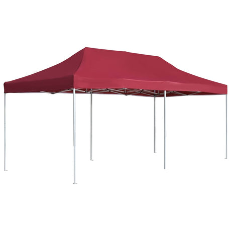 Vidaxl Partytent professionell faltbar 6x3 M Aluminium Weinrood