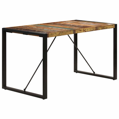 Vidaxl eettafel 140x70x75 cm massief gerecycled hout