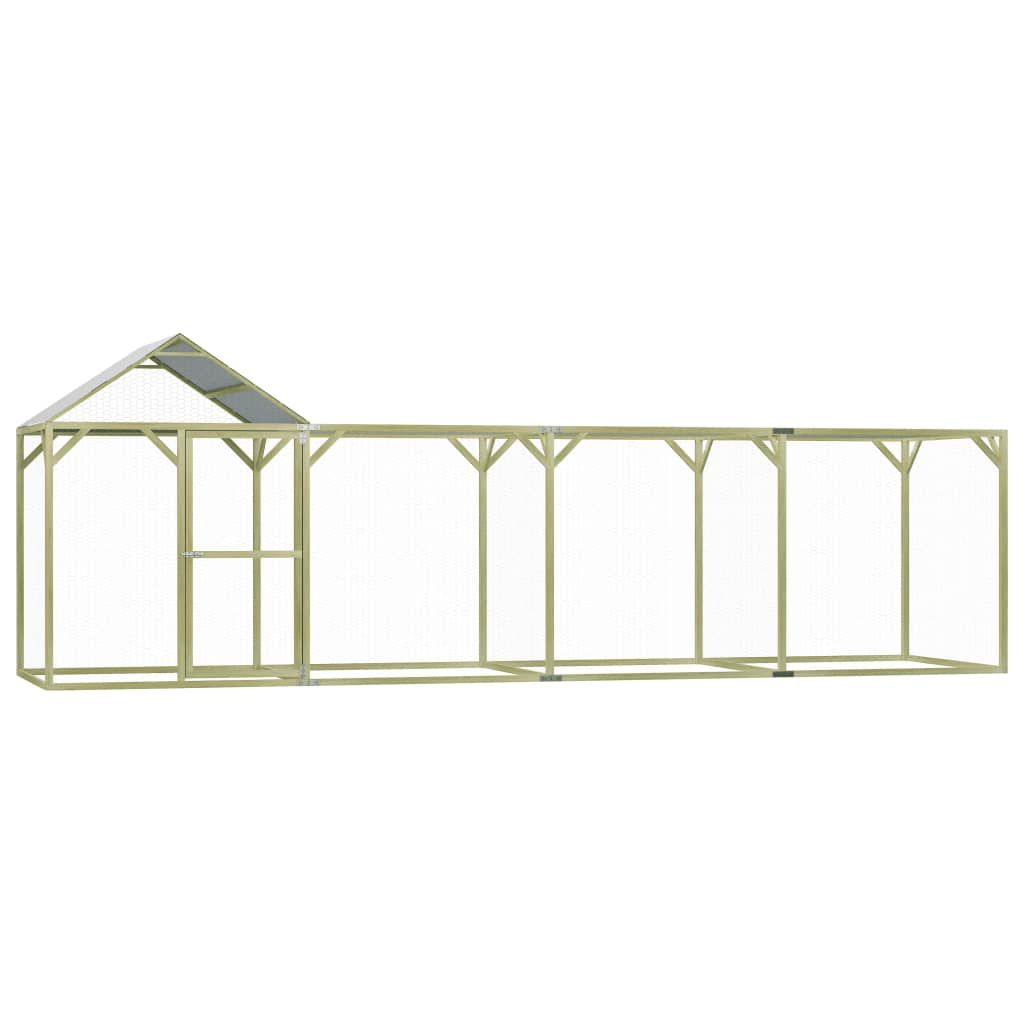 Vidaxl Chicken Coop 6x1.5x2 m Acciaio