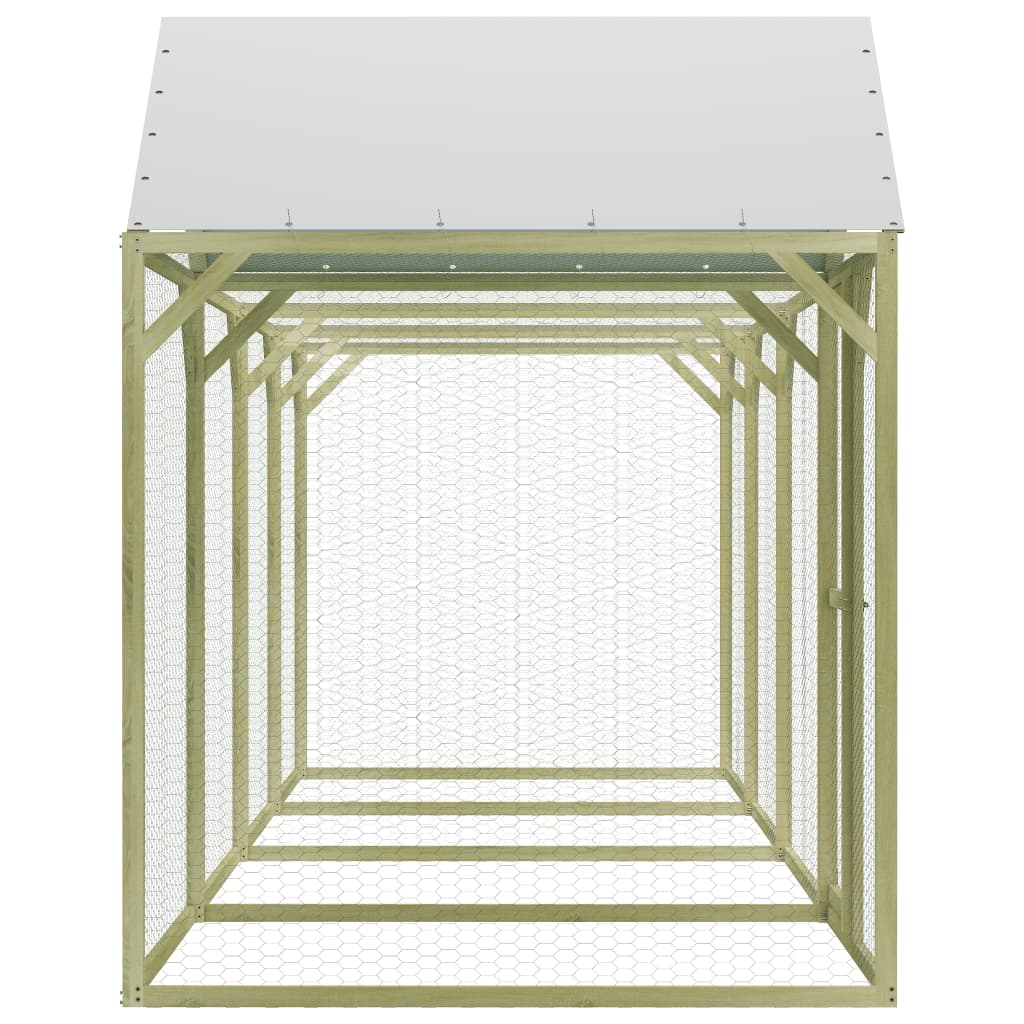 VidaXL Kippenhok 6x1,5x2 m staal