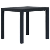Vidaxl tuintafel 79x79x72 cm rattan-look kunststof antraciet