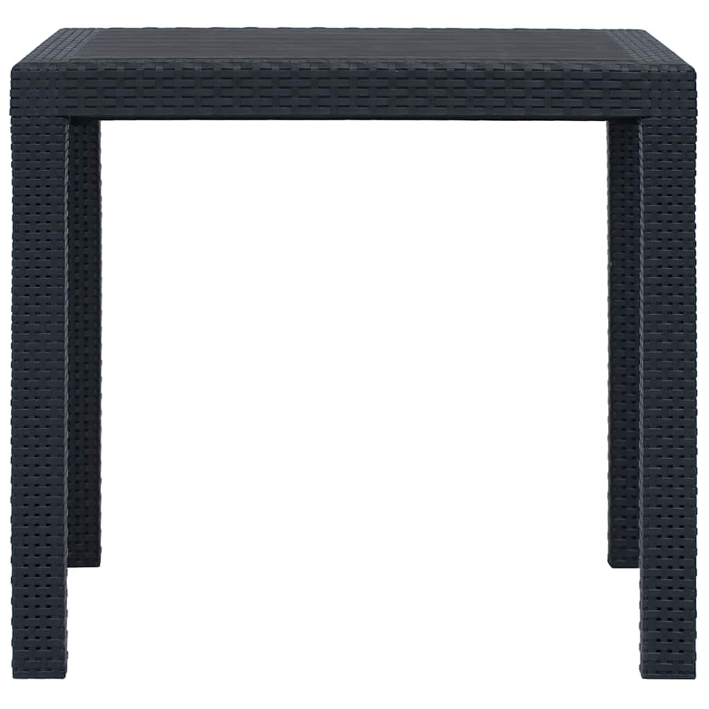 Vidaxl tuintafel 79x79x72 cm rattan-look kunststof antraciet