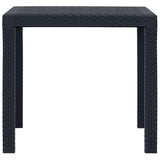 Vidaxl tuintafel 79x79x72 cm rattan-look kunststof antraciet