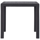 Vidaxl tuintafel 79x79x72 cm rattan-look kunststof bruin
