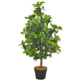 Planta artificial Vidaxl con árbol de laurel de maceta 90 cm verde