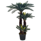 Planta artificial Vidaxl con cicaspalmo de maceta 125 cm verde