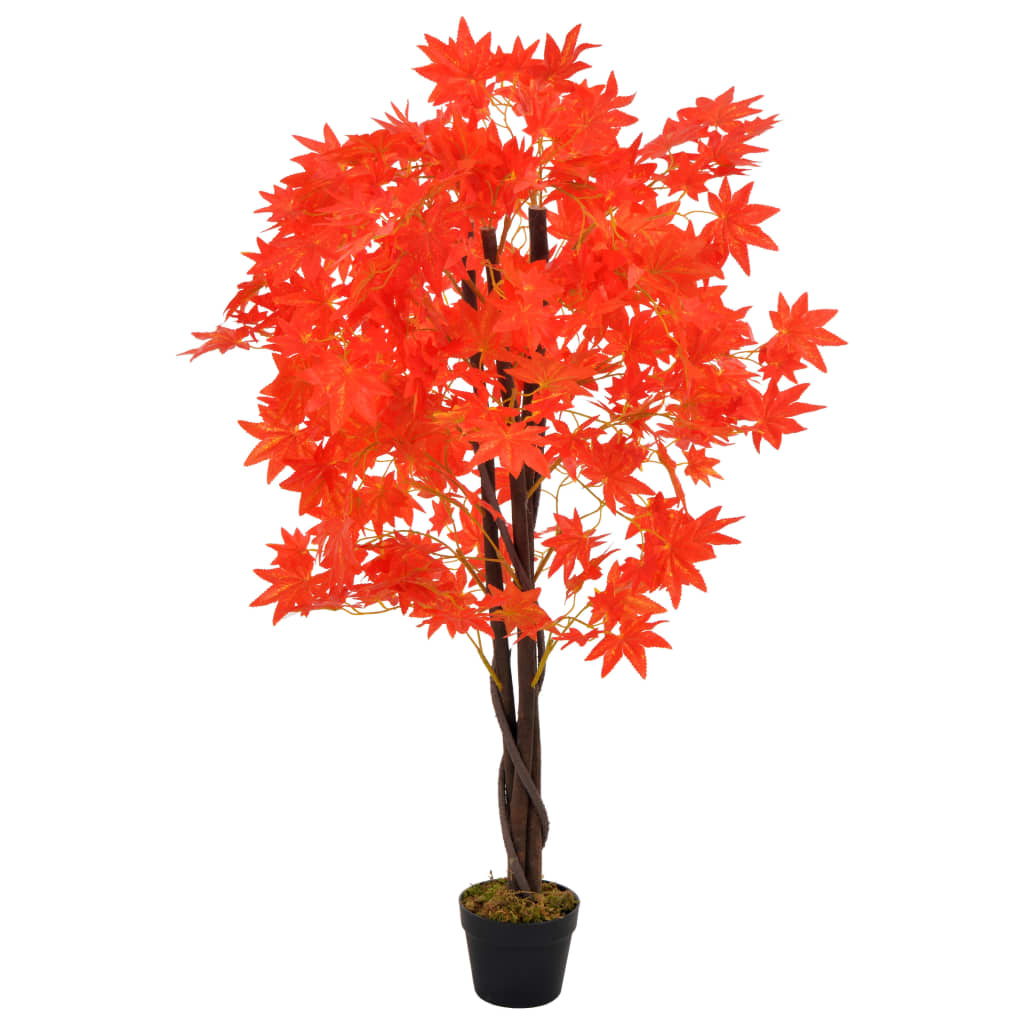 Planta artificial Vidaxl con maceta de 120 cm rojo