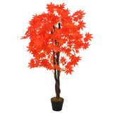 Planta artificial Vidaxl con maceta de 120 cm rojo