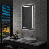 LED de espejo de baño Vidaxl con sensor táctil 60x100 cm