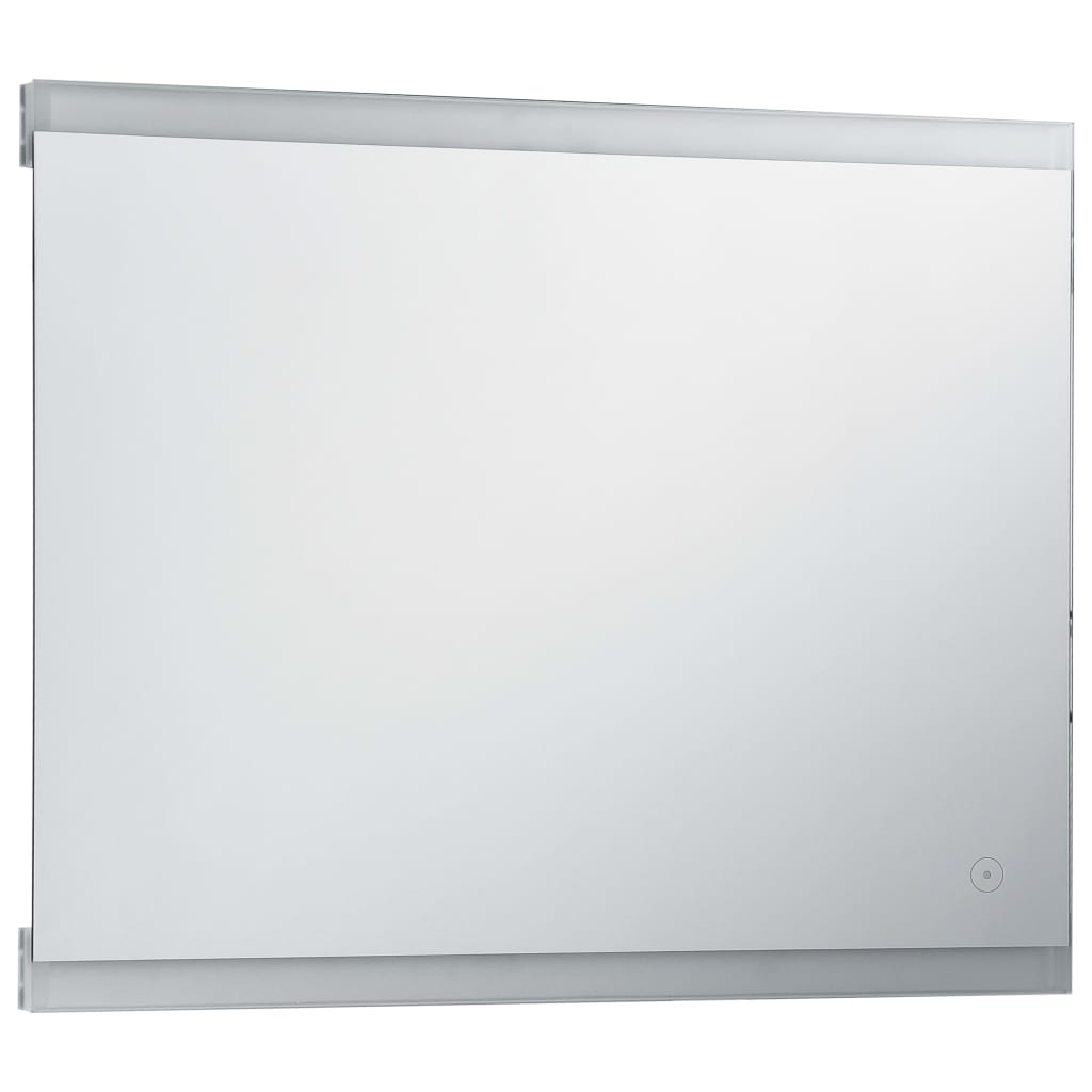 LED de espejo de baño Vidaxl con sensor táctil 80x60 cm