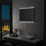 LED de espejo de baño Vidaxl con sensor táctil 80x60 cm