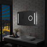 LED de espejo de baño Vidaxl con sensor táctil 100x60 cm