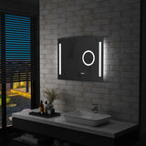 LED de espejo de baño Vidaxl con sensor táctil 80x60 cm