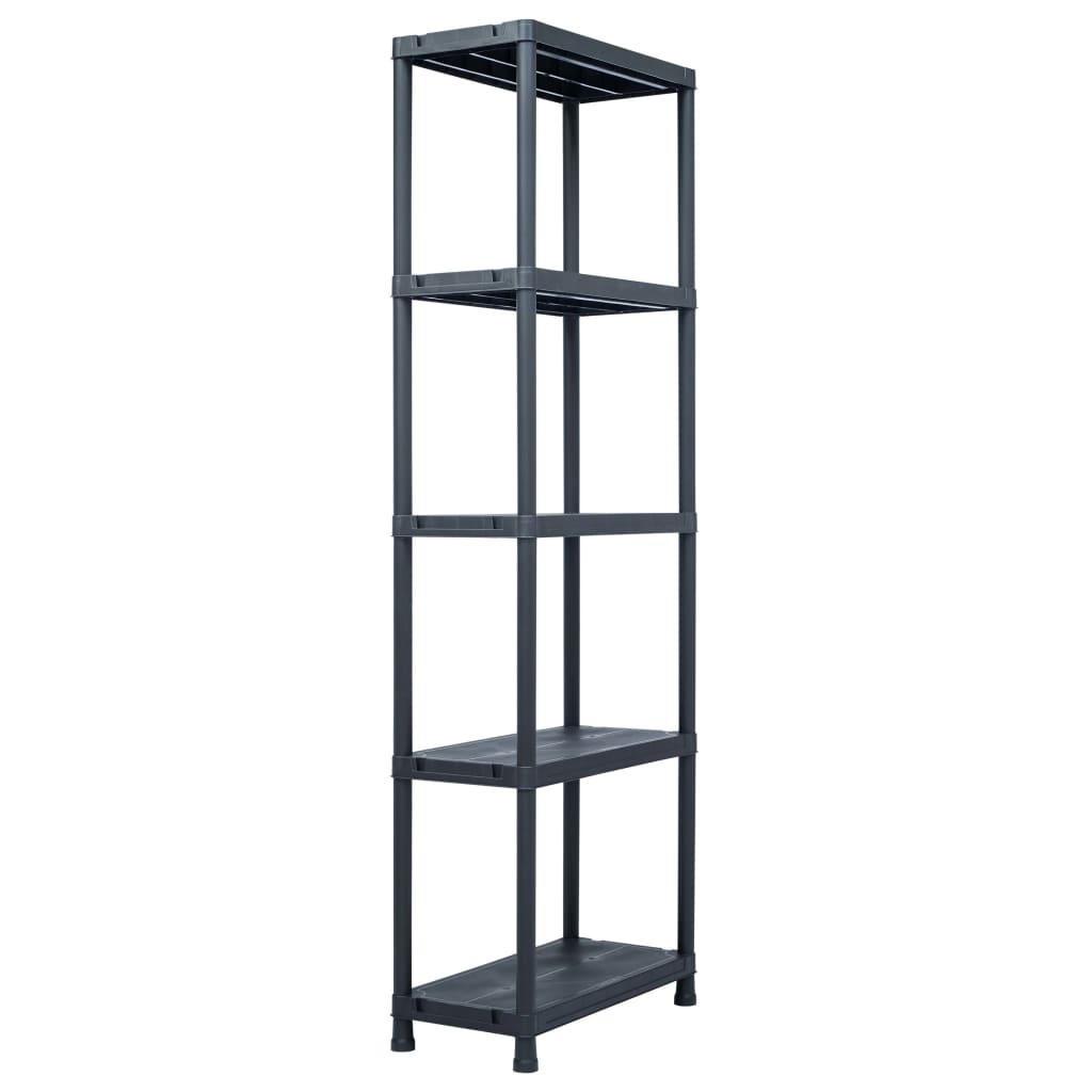 Vidaxl Storage Rack 125 kg 60x30x180 cm in plastica nera