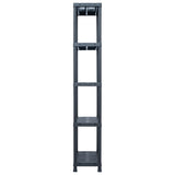 Vidaxl Storage Rack 125 kg 60x30x180 cm in plastica nera