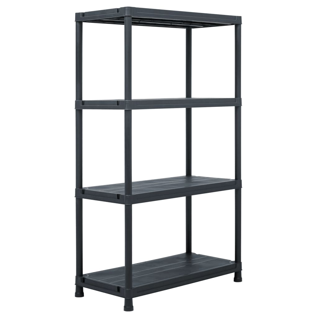 Vidaxl Storage rack 200 kg 80x40x138 cm in plastica nera