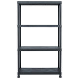 Vidaxl Storage rack 200 kg 80x40x138 cm in plastica nera