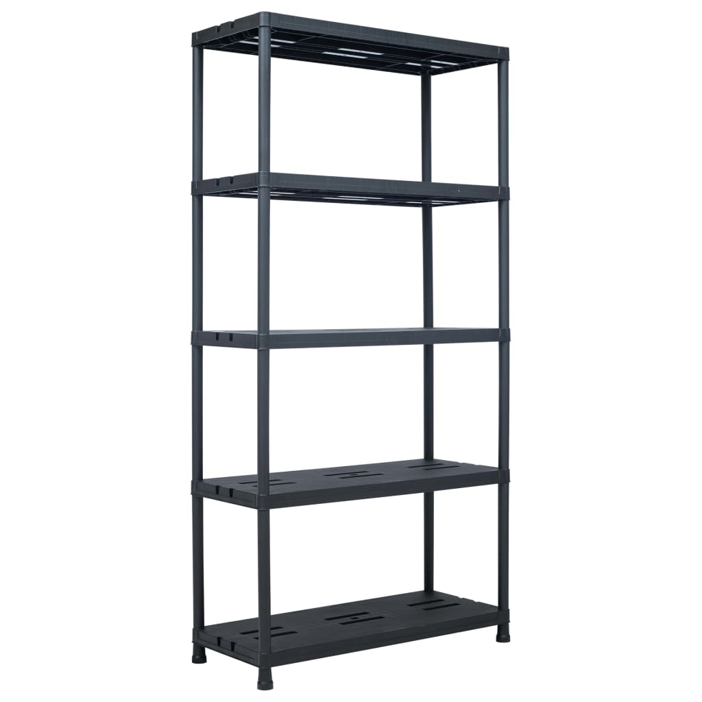 Vidaxl Storage Rack 260 kg 90x40x180 cm di plastica nero