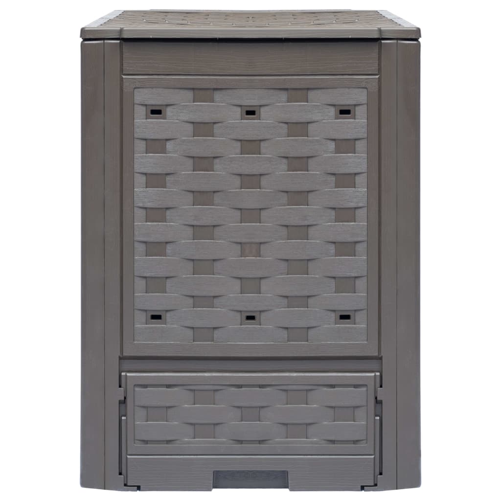 Vidaxl Compost Bin 300 L 60x60x83 cm in plastica marrone rattan