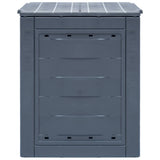 Vidaxl -Kompostbehälter 260 L 60x60x73cm Grau