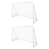 Vidaxl -Fußballtore 2 PCs 240x90x150 cm Stahl