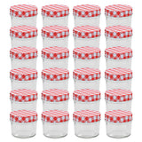 Vidaxl -Marmeladengläser mit roten Deckeln 24 St 110 ml Glas