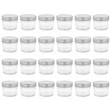 Vidaxl -Marmeladengläser mit silberfarbenen Deckel 24 St 110 ml Glas