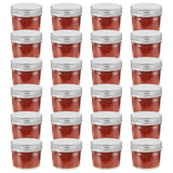 Vidaxl Jams de confiture avec couvercles de couleur argentée 24 st 110 ml de verre