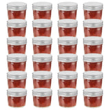 Vidaxl -Marmeladengläser mit silberfarbenen Deckel 24 St 110 ml Glas