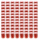 Vidaxl -Marmeladengläser mit roten Deckeln 96 ST 230 ml Glas