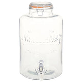 Vidaxl Wasserspender xxl mit Wasserhahn 8 l Glas transparent