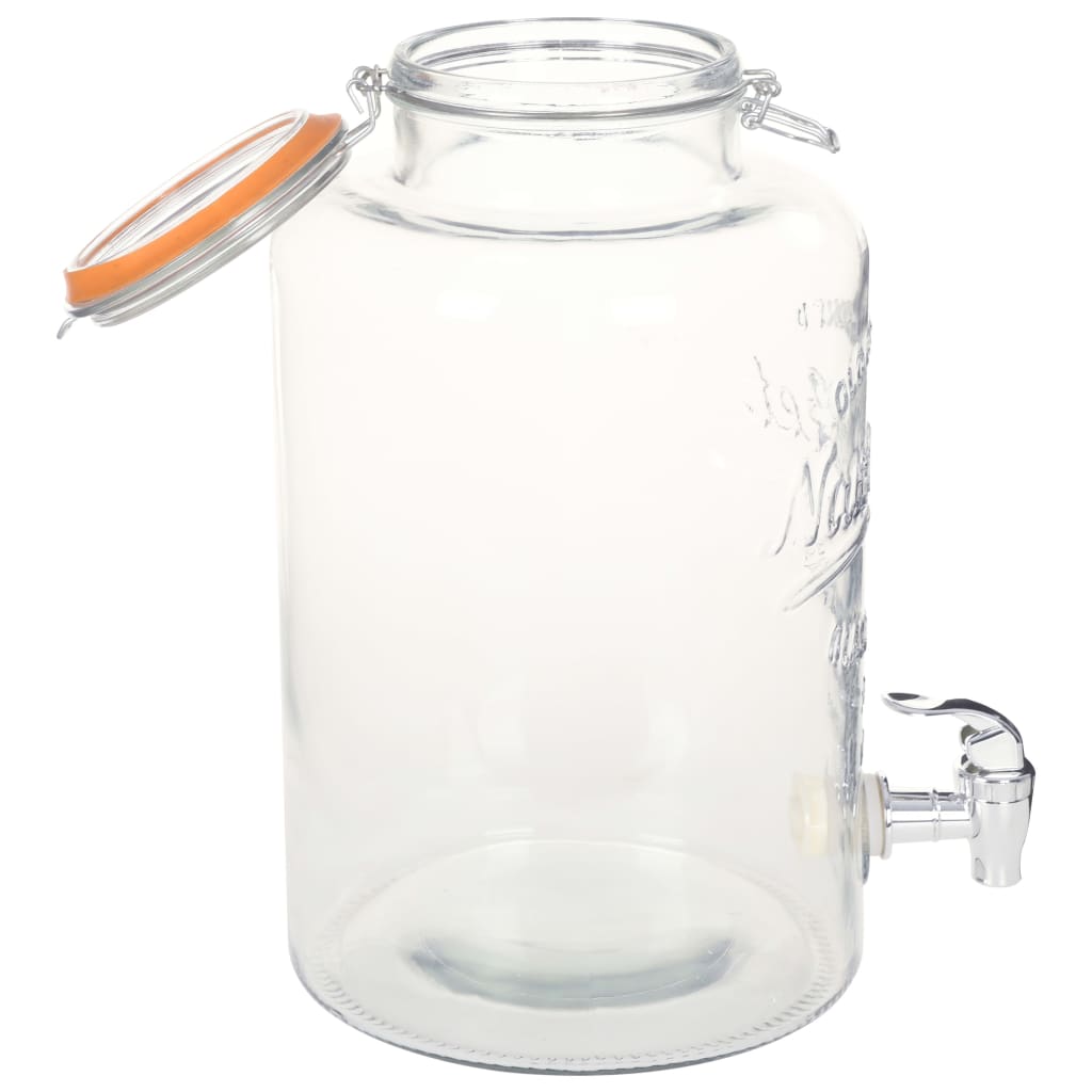 Vidaxl Water Dispenser xxl con toque 8 l de vidrio transparente