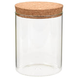 Vidaxl Storage pots with cork lid 6 st 650 ml glass