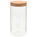 Vidaxl Storage pots with cork lid 6 st 1100 ml glass