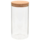 Vidaxl Storage pots with cork lid 6 st 1400 ml of glass