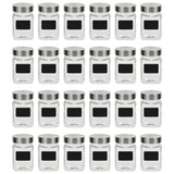 Vidaxl Storage pots with stickers 24 st 300 ml