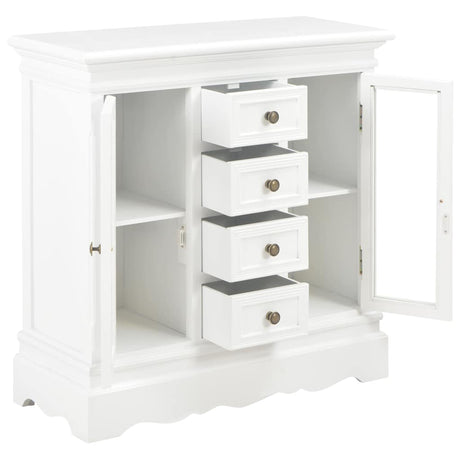 Vidaxl dressoir 70x28x70 cm massief grenenhout wit