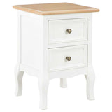 Vidaxl nachtkastje 2 st 35x30x49 cm mdf wit