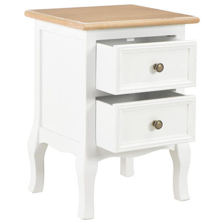Vidaxl nachtkastje 2 st 35x30x49 cm mdf wit