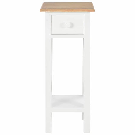 Vidaxl bijzettafel 27x27x65,5 cm hout wit