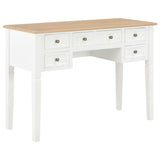 Vidaxl schrijftafel 109,5x45x77,5 cm hout wit