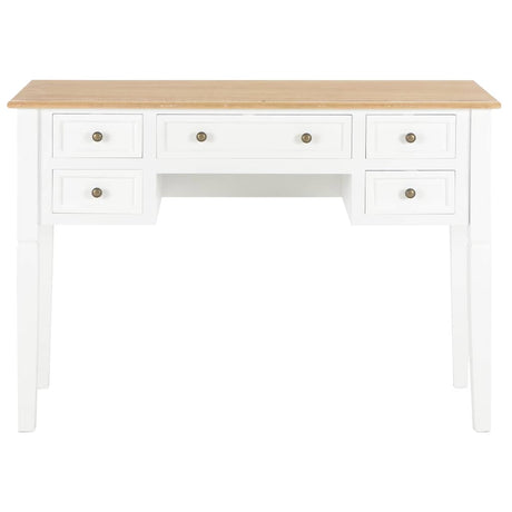 Vidaxl schrijftafel 109,5x45x77,5 cm hout wit