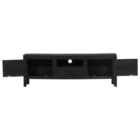 Vidaxl tv-meubel 118x30x40 cm massief mangohout zwart