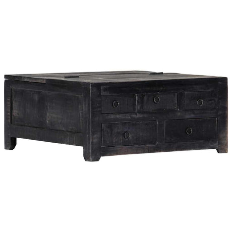 Vidaxl salontafel 65x65x30 cm massief mangohout zwart