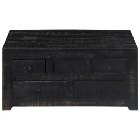 Vidaxl salontafel 65x65x30 cm massief mangohout zwart